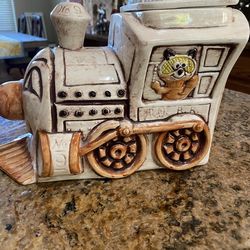 Vintage Train Cookie Jar Storage