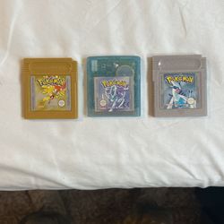 Authentic Pokemon Crystal, Gold, And Silver