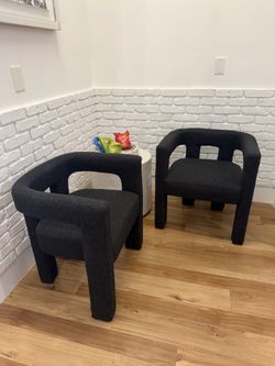 Crate & Barrel Black Accent Chairs (Pair) – $400 OBO