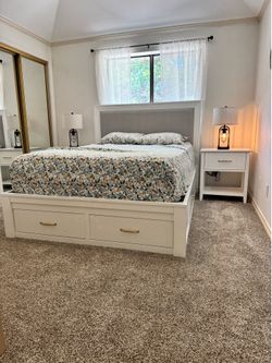 Queen Bed Frame + Matching Night Stands
