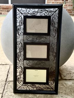 Metal and wood photo frame