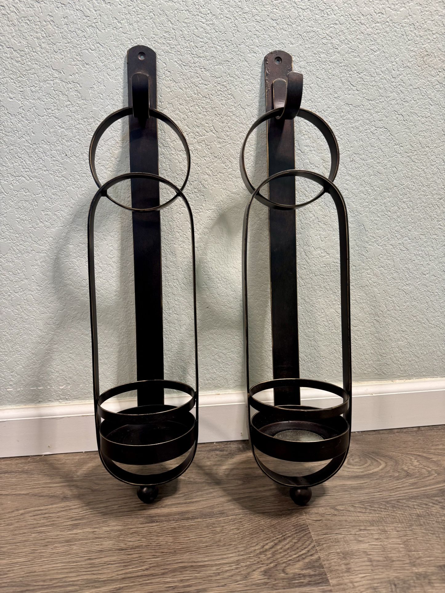 Rustic Wall Candle Sconces (Set Of 2)