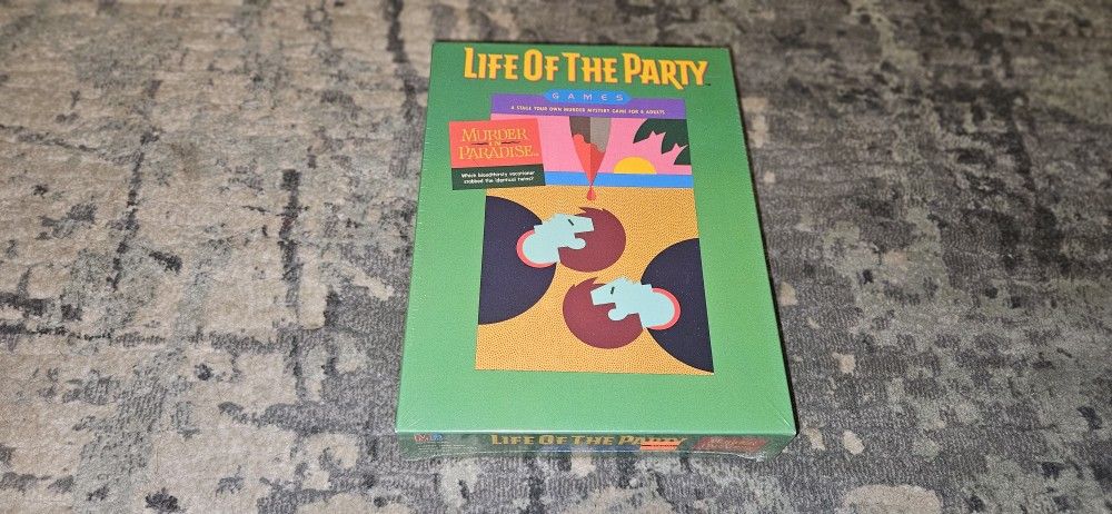 "MURDER IN PARADISE" LIFE OF THE PARTY, MURDER MYSTERY GAMES BRAND NEW & SEALED!