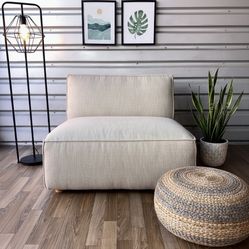 Restoration Hardware Gray COMO Modular Armless Chair⚡️