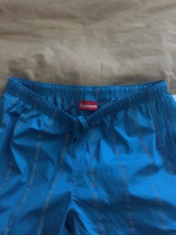 Supreme Blue reflective sweatpants