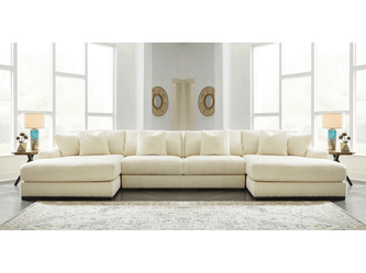 Lindyn Ivory 4pc U Shape Double Chaise Sectional (Online Special Price)