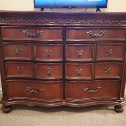 Disney Princess Fairytale Brown Full Bed, Dresser, Nightstand, and TV Stand
