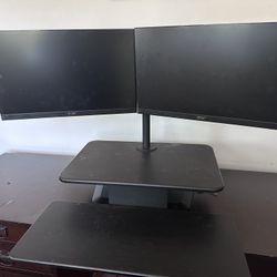 Standing Desk Converter, Dual Monitor; Fully Adjustable OBO