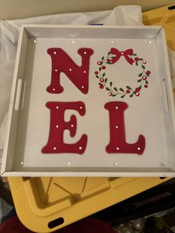 Pier 1 Imports Christmas Holiday Noel Tray Lights Up 