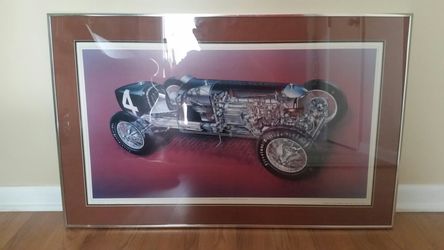 FRAMED PRINT 1926 MILLER RACING CAR