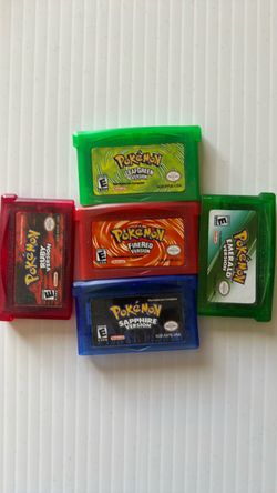 Pokémon Fire Red, Leaf Green, Sapphire, Emerald, Ruby GBA Originals