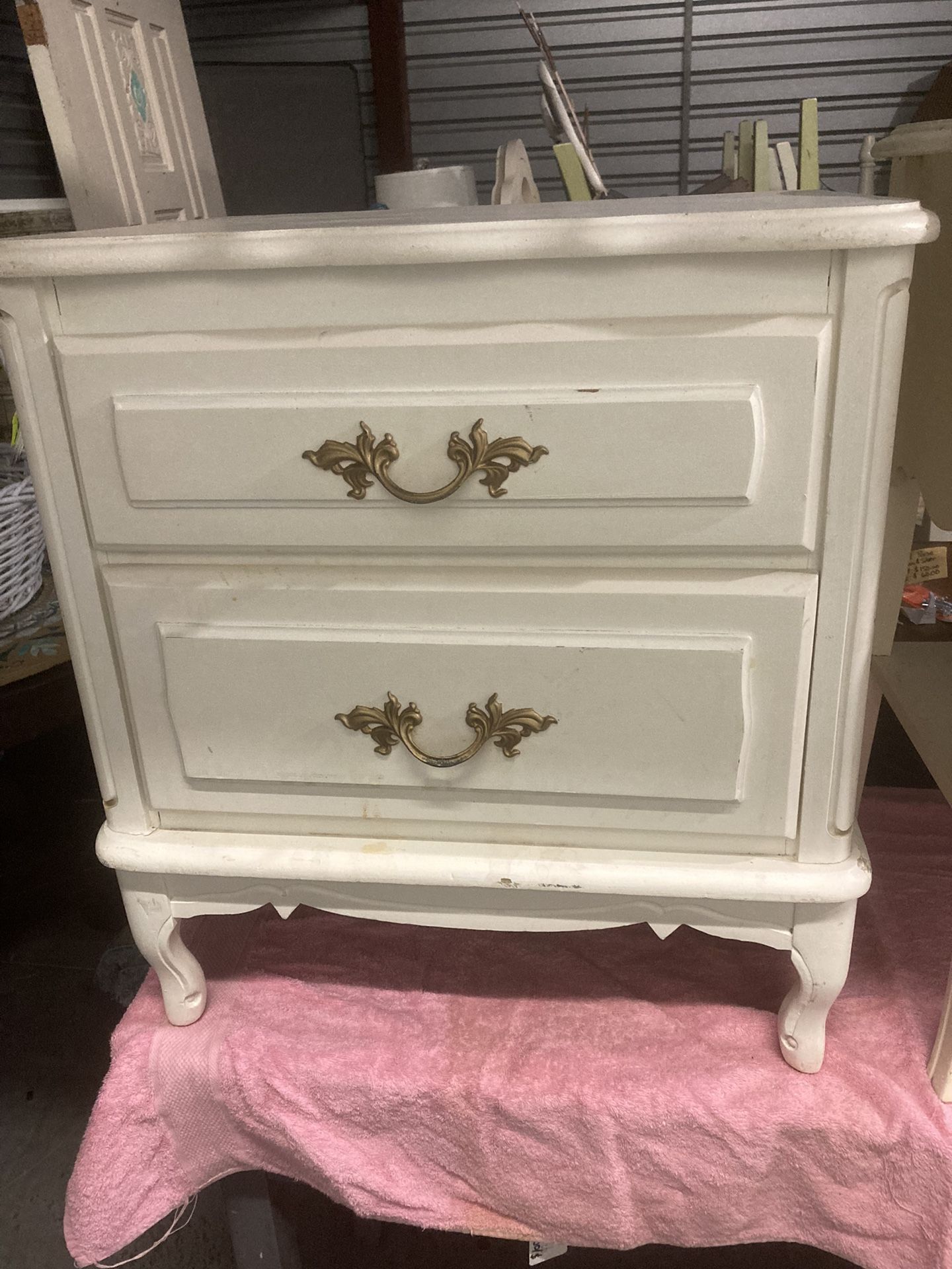 Night stand, $40, French Provencial, solid wood reconstruction GHENT