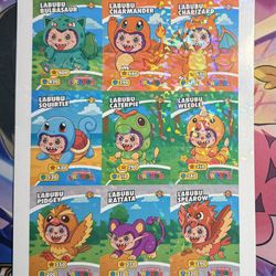 Pokemon Poncho Labubu Uncut Sheet