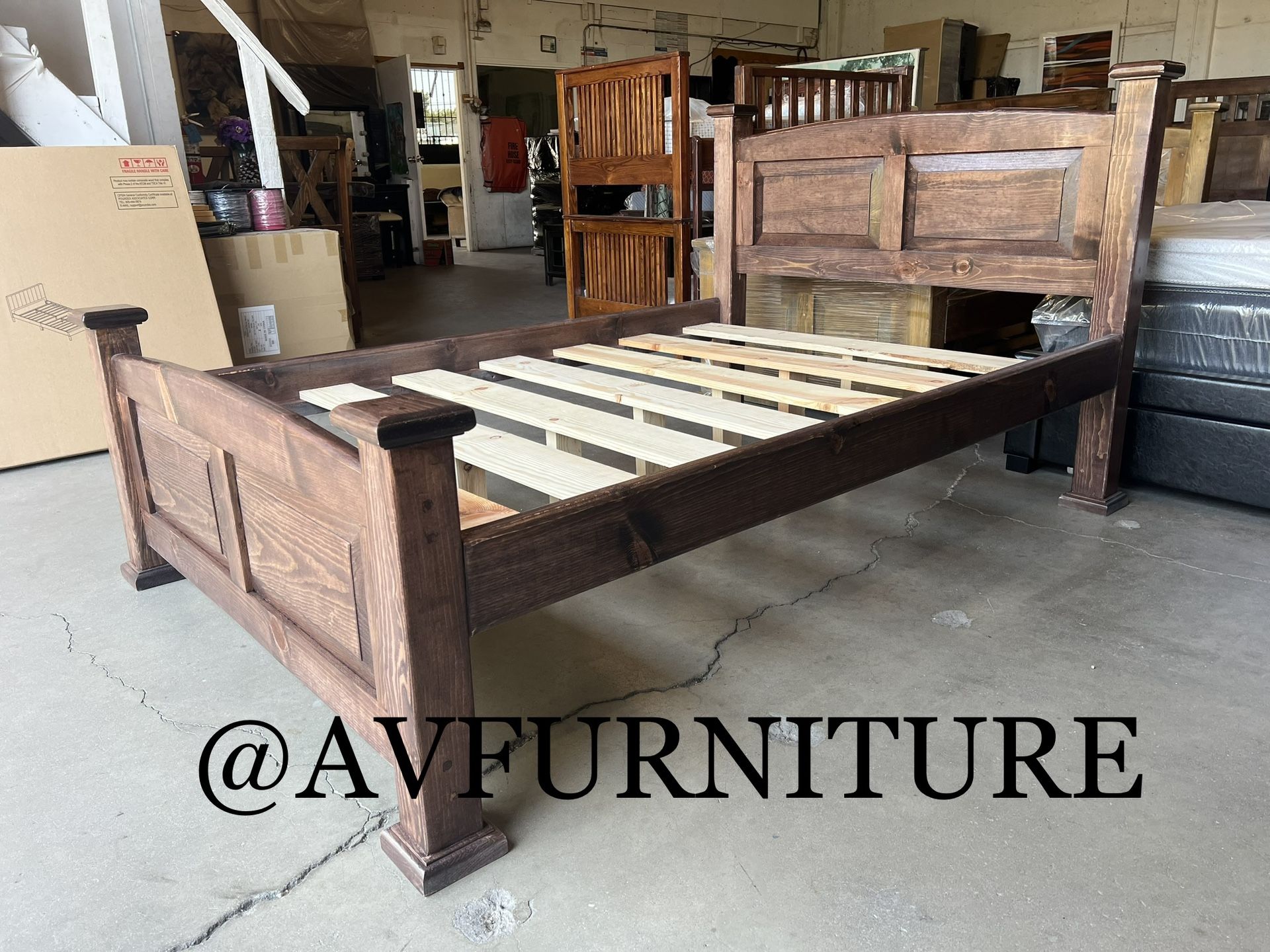 Solid Wood Queen Frame