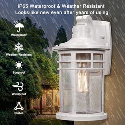 Darkaway Outdoor Porch Lights Wall Mount, Outdoor Light Fixtures Sconces Wall Lighting with Seeded Glass Waterproof Exterior Lights for Patio Yard Hou