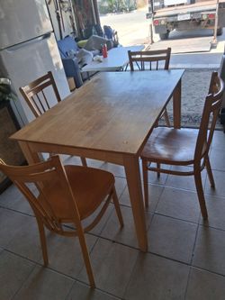 WOODEN DINING TABLE WITH 4 CHAIRS!!!