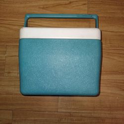 Igloo 6 Cooler Vintage 80s Igloo 6 Personal Sized Cooler Turquoise Aqua Neon 