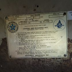 Hastings Natural Gas Heater 60,000 BTU