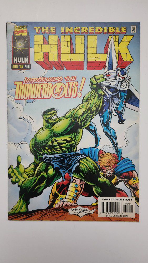Incredible Hulk Comic #449 1st Thunderbolts  Please Read Description 