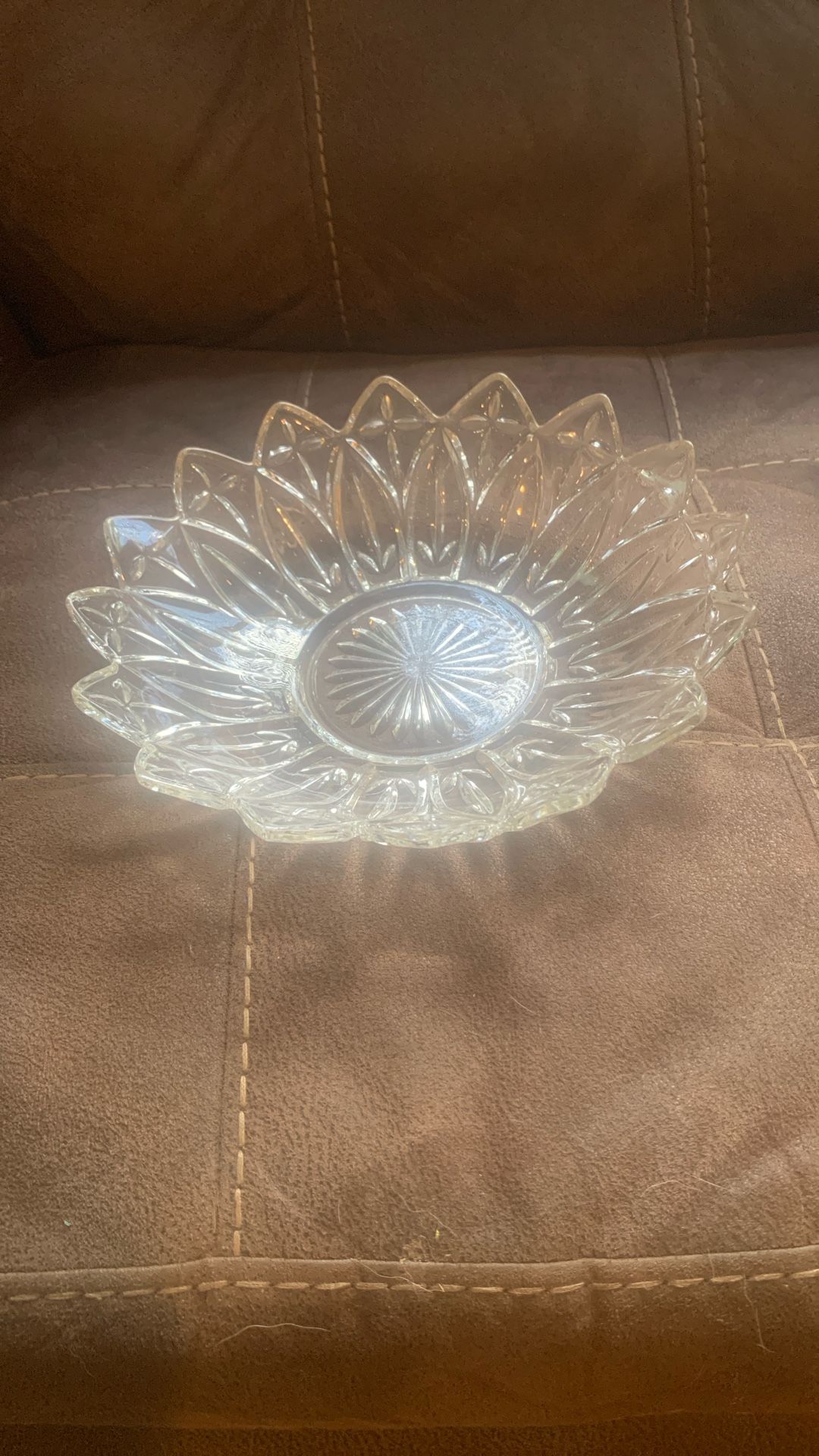 Federal Carnival Glass Petal Bowl