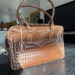 Prada Brown Crocodile Bag