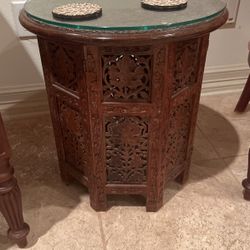 Hand Carved Antique Wooden Table
