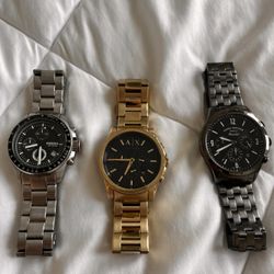 Men’s Fossil And Armani Exchange Watch’s