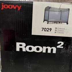 New in Box - Joovy Room² Large Portable Playpen for Babies and Toddlers with Nearly 10 sq ft of Space, Large Mesh Windows for 360 View, and Waterproof