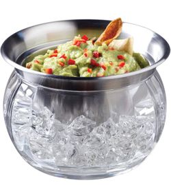 Iced Dip Stainless Steel Serving Bowls Used