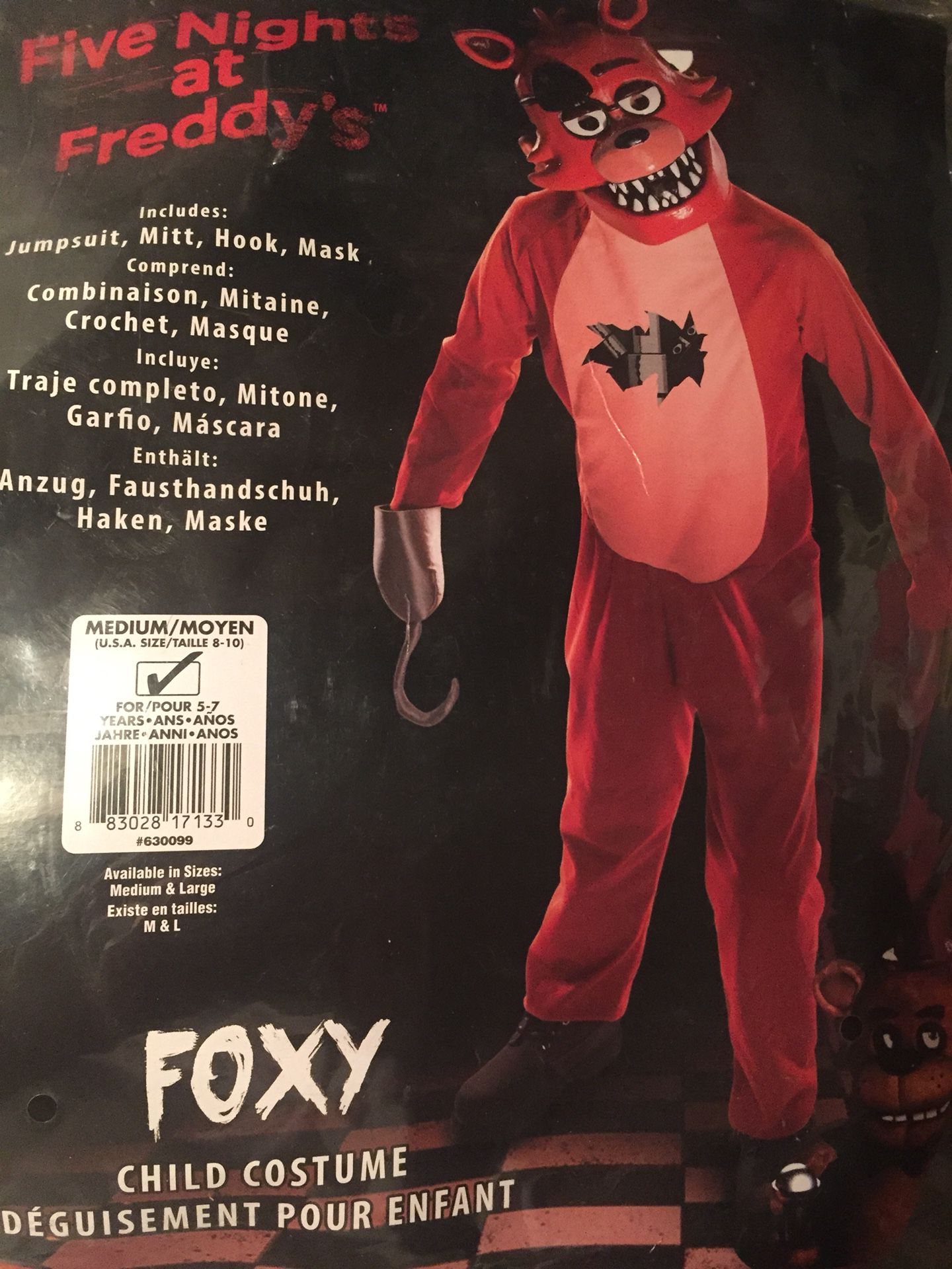 Kids Foxy Costume - Five Nights at Freddy's