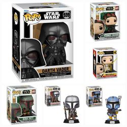 Funko Pop Lot of 6. New Star Wars #345, 348, 432, 480, 481, 539 NEW and Sealed