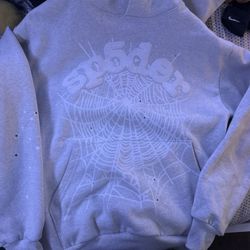 Sp5der Grey Hoodie
