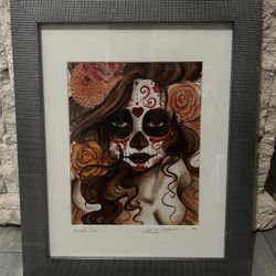 Beautiful Death Rachel Walker Mexican Tattoo Painting Portrait Canvas Art Print