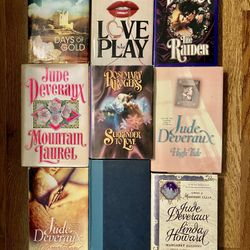 Nine Hardcover Historical Romance Novels Books