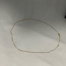 Gold Necklace, And Diamond Earrings