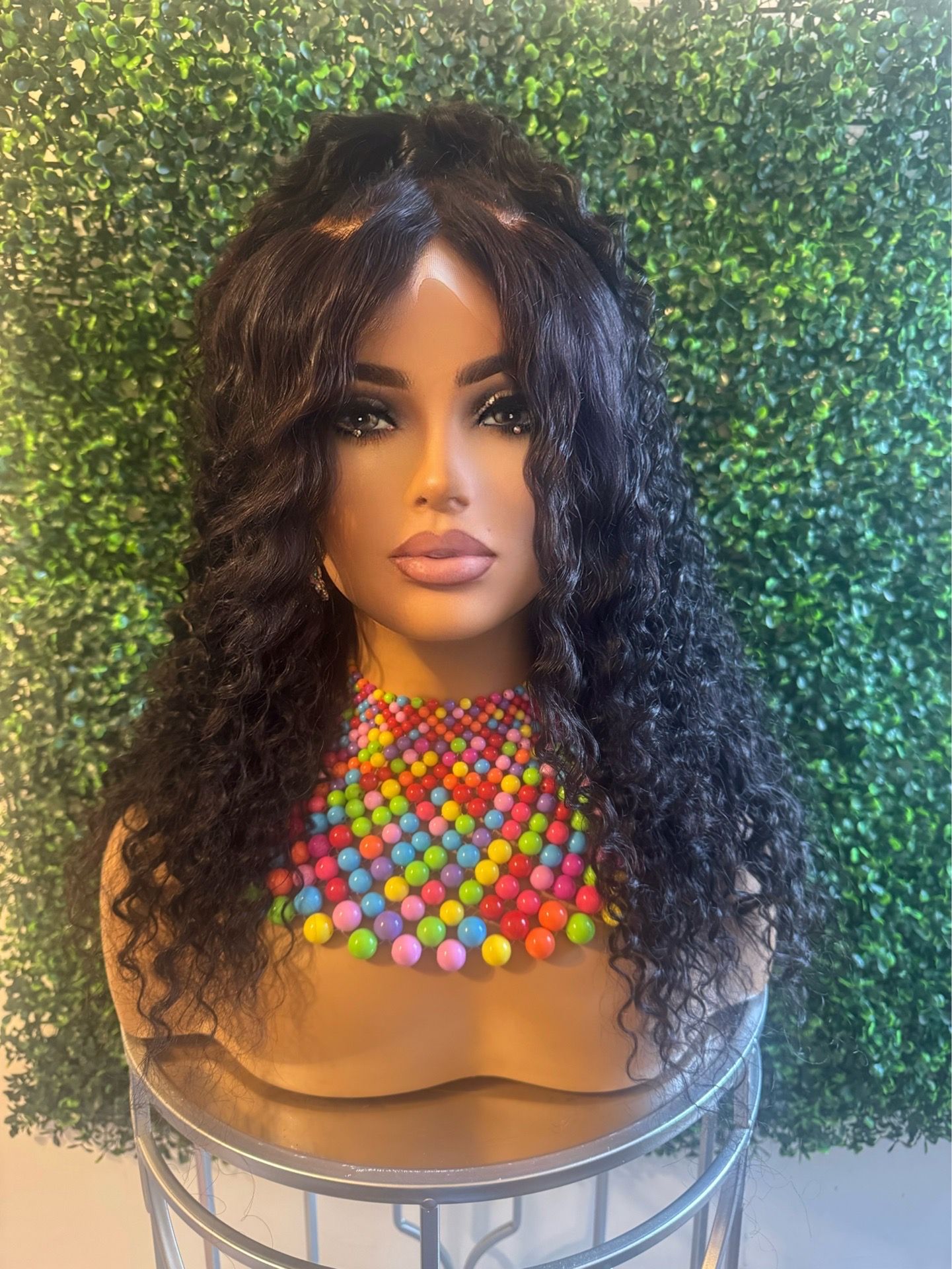 Deep wave human hair wig