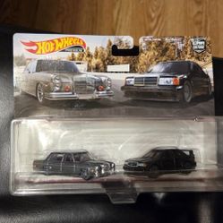 Hot Wheels Premium  Car Culture 2 Cars  72 Mercedes-Benz 280 Sel 4.5  , Mercedes Benz 190E 2.5-16