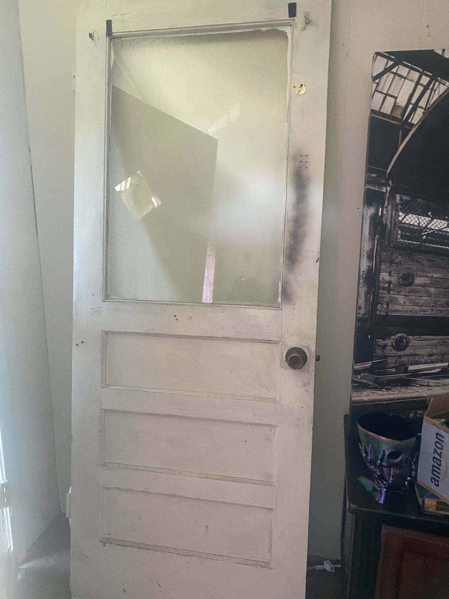 Antique Wood School Door