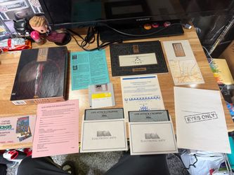 LHX ATTACK CHOPPER  (IBM PC) 1990 5.25 Floppy Disc Big Box W/ Pilot Handbook Lot  The LHX ATTACK CHOPPER for IBM PC, released in 1990, is a video game