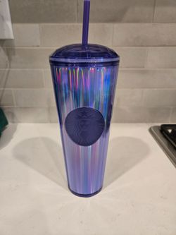 Starbucks Purple Holographic Cold Cup Tumbler