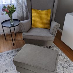 IKEA Strandmond Wing Chair And Ottoman