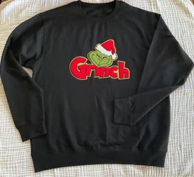 Grinch Chenille Patch Christmas Crewneck Sweatshirt