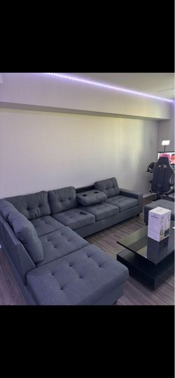 Bella 2 Piece Sectional with Drop Table