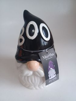 Martha Stewart White Pumpkin gnome candle  Halloween