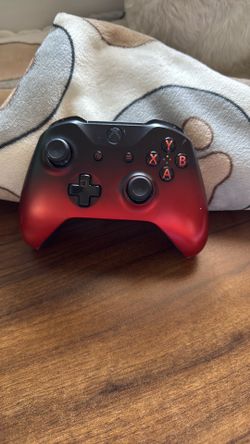 xbox red and black controller