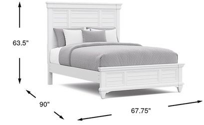 White Queen Bed Frame, Dresser & Optional Mattress for Sale