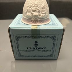 LLADRO 1987 1st Annual Christmas Bell Ornament