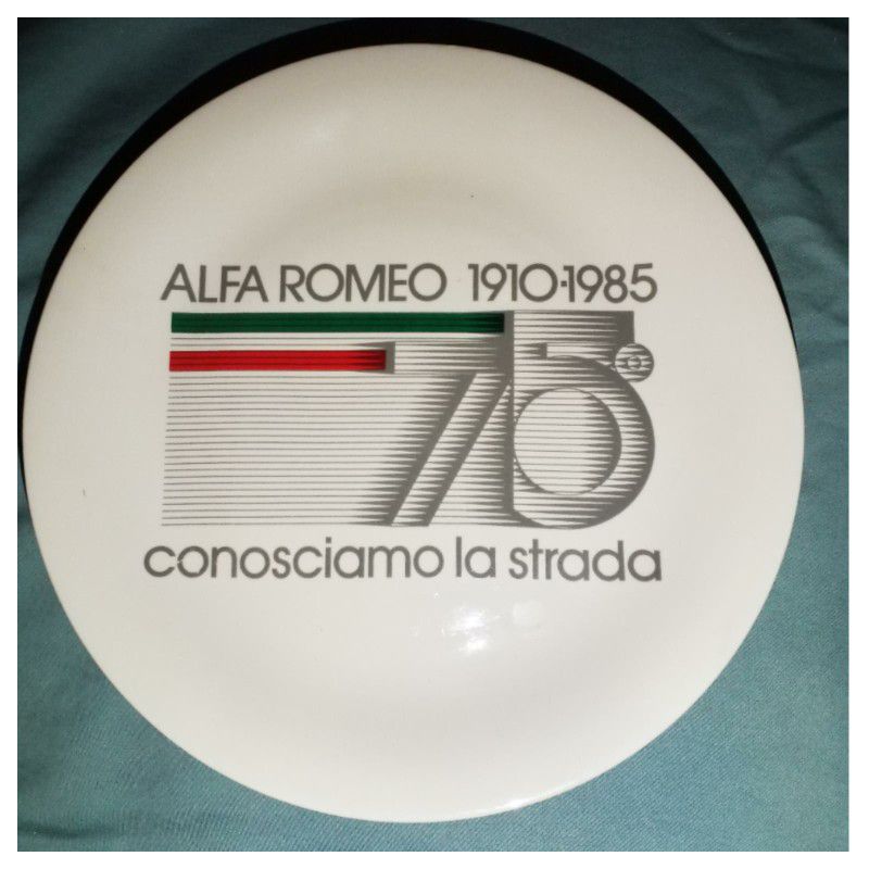 Alpha Romeo 75th Anniversary Porcelain Plate