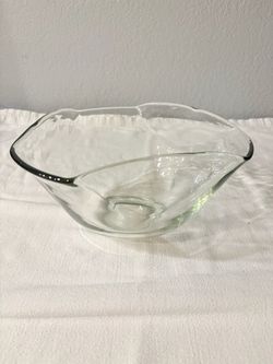 Triangular Shaped Glass Bowl