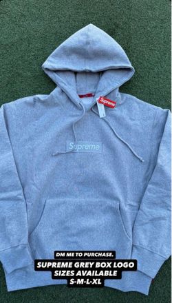 Supreme Grey Box Logo Hoodie